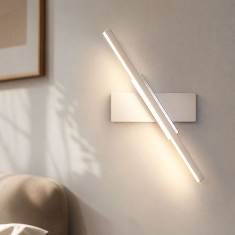 Applique murale LED 3 couleurs, design moderne en fer et aluminium avec diffuseur silicone doux, éclairage ajustable pour chambre et salon (1/4)