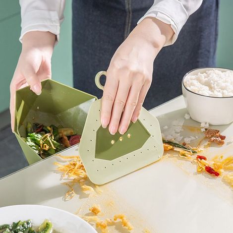 BelleRise - Dustpan table scraper – Mini set 18 cm – Grattoir souple – pour bureau et cuisine – Avocat vert (1/5)