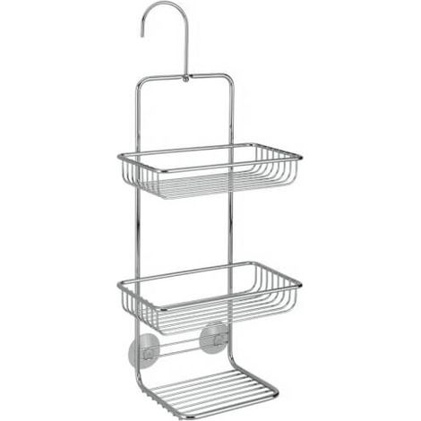 Verchromter 3-stufiger Duschständer, Maße 20x11x38/47 cm, Modell Mallorca