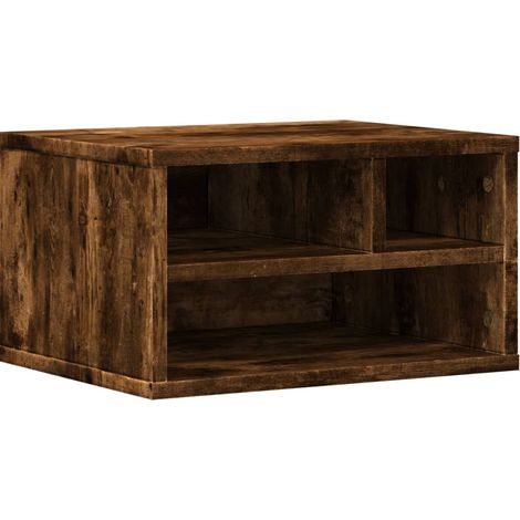 Maison Exclusive - Soporte impresora madera ingeniería roble ahum