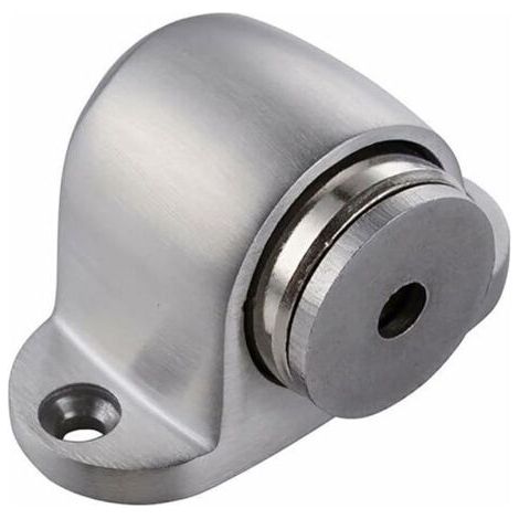 Fermaporta magnetico, montaggio a pavimento, metallo spazzolato (1/5)