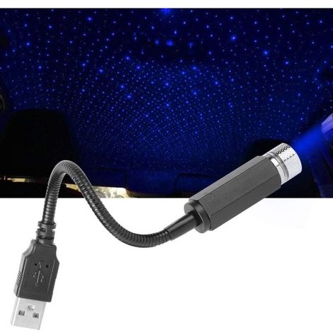 Ciel Etoile Voiture, Éclairage Intérieur de Voiture USB Lumières Ambiance LED Toit Atmosphère Lumière pour Toit Voiture (Bleu Violet Clair)-JUSCH (1/5)