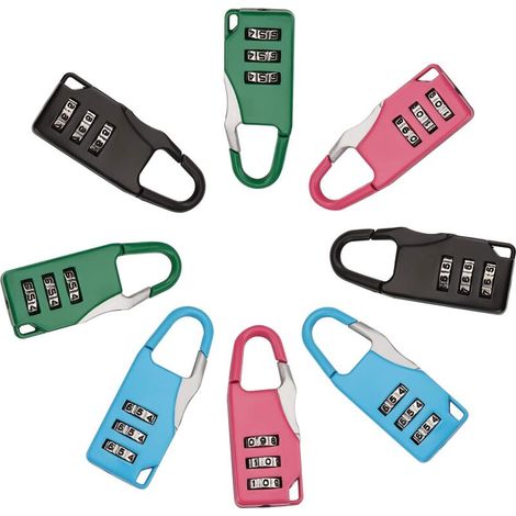 Lot de 8 cadenas à combinaison pour casiers scolaires, de gymnase et extérieurs