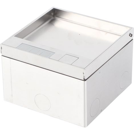 Doppelsteckdose aus Edelstahl, versenkt, universelle Steckdosenleiste für Büro und Boden, 250 V AC, 4000 W (1/5)