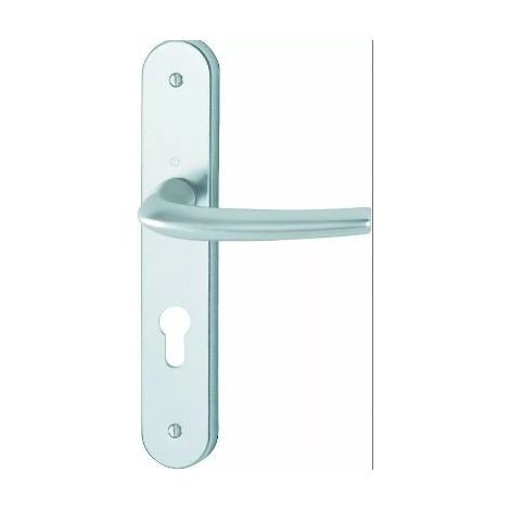 Garnitura per porta su piastra HOPPE SAN DIEGO 1191/265, 7×70 mm, foro cilindro, alluminio anodizzato argento