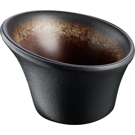 Bol – Ø 8 cm, H : 4–5,5 cm, 0,09 L, mélamine brun à l’intérieur/gris à l’extérieur, empilable, compatible avec le lave-vaisselle, robuste et moderne (1/5)
