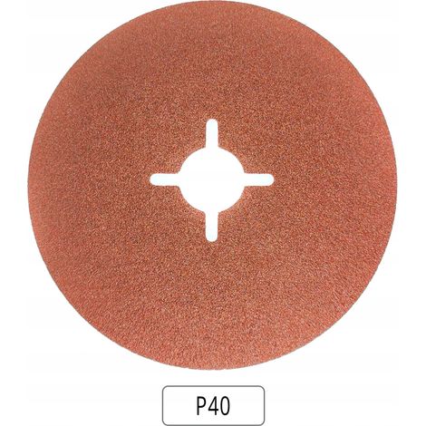 Carta abrasiva per disco P40 da 125 mm, dischi in fibra con tacche (25/50/1000) (1/3)