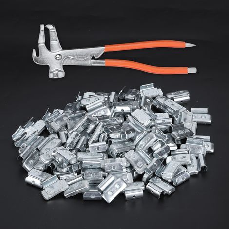 100 poids d'équilibrage en alliage d'aluminium de 15 g (0,53 oz) à clipser, style P, pour la réparation de pneus avec pince d'équilibrage (1/5)