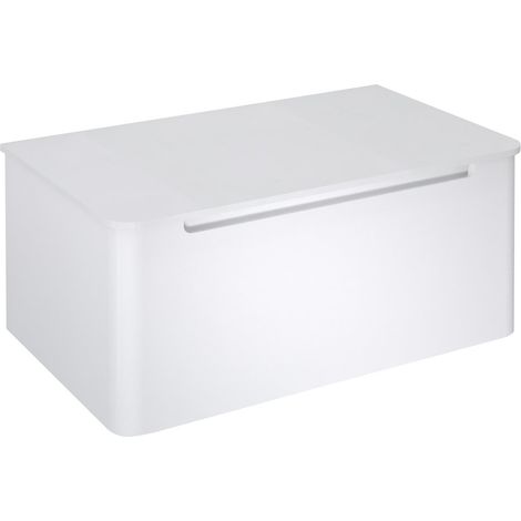 Meuble sous-vasque KERALA 80x35x47,5cm, 1x tiroir, blanc brillant (1/4)