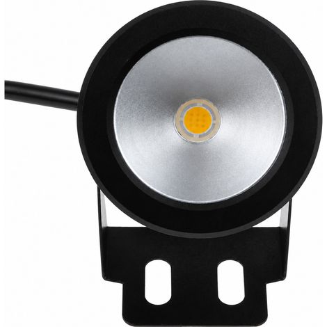 Spot LED étanche 12V 10W lumière chaude boîtier argenté verre plat IP67 argent réf 1143 7,4 × 7,4 × 8,5 cm 220 g – Livraison gratuite (1/5)