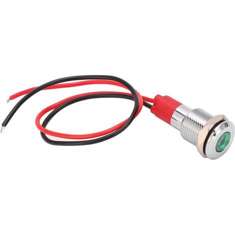 Waterproof metal LED indicator, small power cable, industrial control components, 10 mm, 220 V (1/5)
