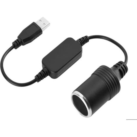 1 câble convertisseur USB vers allume-cigare 12 V, 8 W, pour caméra voiture, GPS et tachygraphe, voyage et professionnels (1/5)