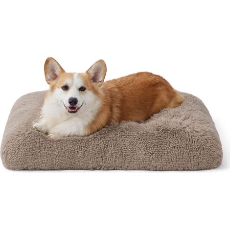 Moyen Matelas Caisse Chien Lavable, Duveteux 74x53cm Camel (1/5)