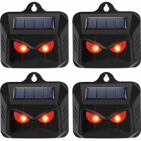 Lumière solaire de contrôle des prédateurs 4-Pack - Dissuasion de renards pour les jardins - Répulsif pour animaux - Dispositifs répulsifs pour cerfs - Répulsif pour chats - Répulsif pour ren (1/4)