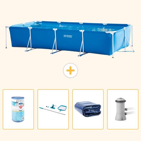 Intex Piscine Tubulaire Rectangulaire - 450x220x84 cm - 5-pièces S20 (1/5)