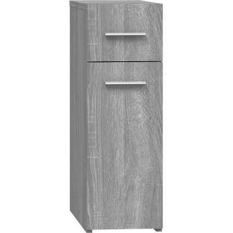 Spazioso armadio portaspezie contenitore 20 x 45,5 x 60 cm finitura opaca in legno ingegnerizzato grigio 020048250