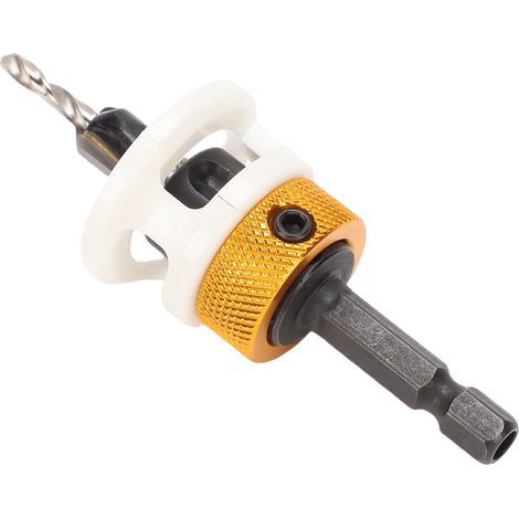Set of 8 countersink and screw drill bits - With depth stop and adapter, for wood screws, storage case (1/5)
