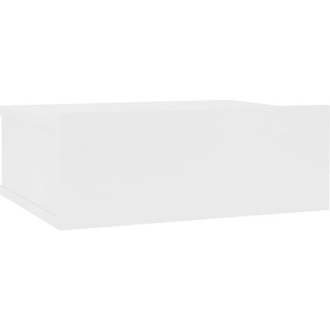 Comodino sospeso con cassetto 40 x 30 x 15 cm multistrato bianco DEC033916