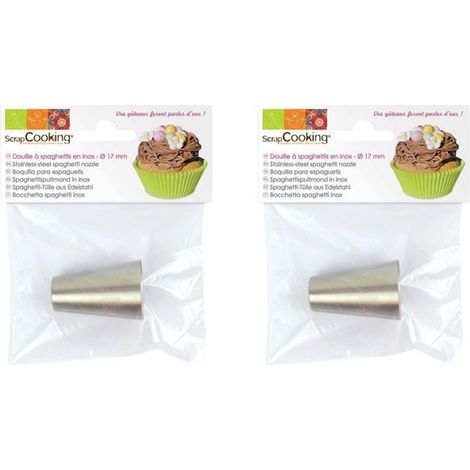 2 douilles spaghetti en inox