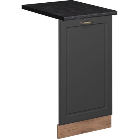 Panel frontal del lavavajillas Fame-Line, Antracita-Oro Landhaus, 45 cm , ET Antracita, Vicco