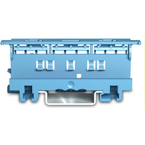 WAGO Befestigungsadapter Serie 221 - 4 mm zur Montage auf TS 35/Schraubmontage blau 221-500/000-006