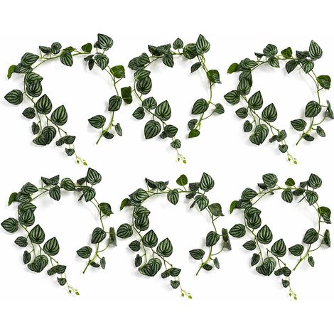 Pack of 6 x 160cm Artificial Watermelon Leaf Garland Hanging Decoration (1/4)