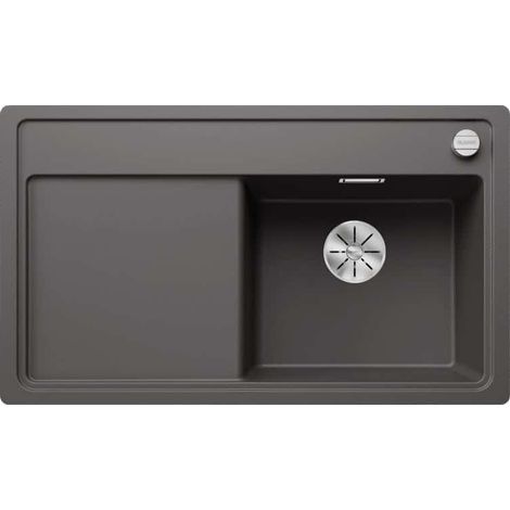 Evier Blanco Zenar 45S-F Silgranit - Gris Rocher - Egouttoir A gauche