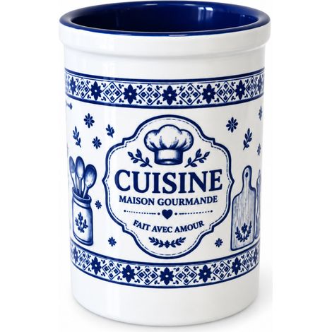 Pot à ustensiles cuisine en céramique Maison Gourmande