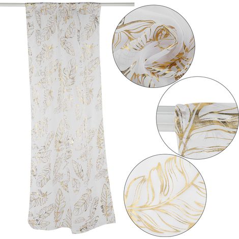 Tüll für Fenster und Türen – Wohnzimmer, Schlafzimmer, Café (Gold) (1/5)