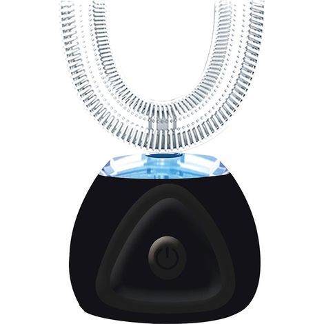 U-förmige elektrische Zahnbürste für Erwachsene, IPX7 wasserdicht, 360-Grad-Drehfunktion, wiederaufladbar, automatisch
