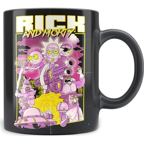 SD toys Taza Retro Poster Rick and Morty, 50 W, 5.3 tons, Cerámica, No Color