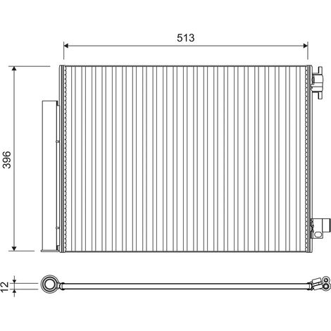 Condenseur, climatisation Valeo 814373 DACIA 921001908R 921006454R 921006843R