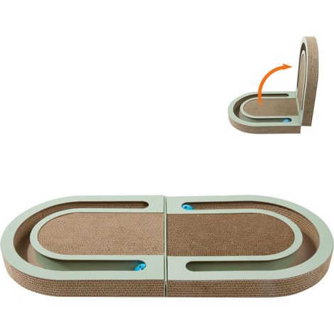 Planche à gratter pliable en polymère pour chat avec balle, griffoir pour la maison (1/5)