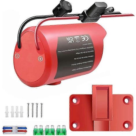 Akku-Adapter-Set für Milwaukee M12 12V Power Wheels, Adapter mit Sicherung und Schalter, 14 AWG-Kabel, Stromwandler-JXLGV (1/5)