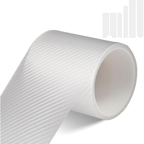 10cm x 3m Film Carbone Voiture, Protection Seuil de Porte Voiture, Covering Carbone, Adhésif de Protection pour Cadre de Vélo, Anti-Rayures, pour VTT, Vélo de Route, Gravel, E-Bike (1/5)