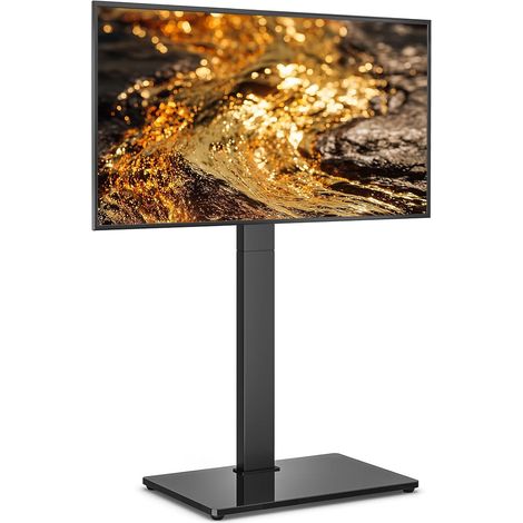 Meuble Support TV sur Pied pour Téléviseur de 32 à 65 Pouce Ecran LED LCD Plasma Jusqu’ à 35kg Pied TV Pivotant à 60 Degrés Hauteur Réglable Gestion des Cables (1/5)