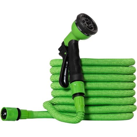 TrAdE Shop Traesio - Tubo Da Giardino Estensibile Allungabile Pistola Pompa Annaffiatore Fino A 22mt - (1/3)