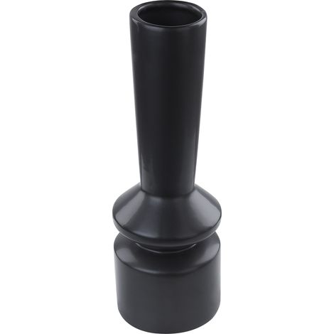 Florero de dolomita negra 32 cm jarrón accesorio decorativo minimalista Peania
