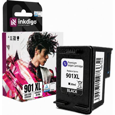 Inchiostro Inkdigo 901XL compatibile con HP OfficeJet 4500 J4524 4500Wireless certificato TÜV. (1/5)