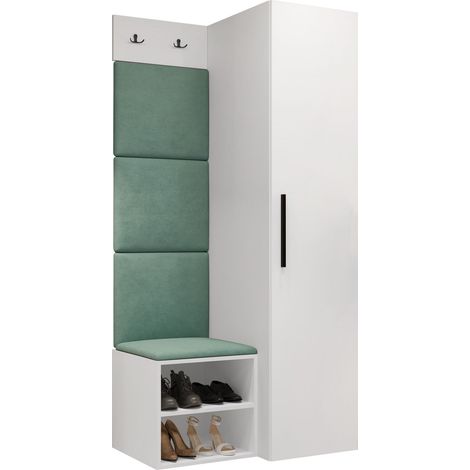 Conjunto para recibidor Nitos III, Manila 11, 191x82x50cm, Aglomerado laminado, Tapiz, Colocada, Montada en la pared