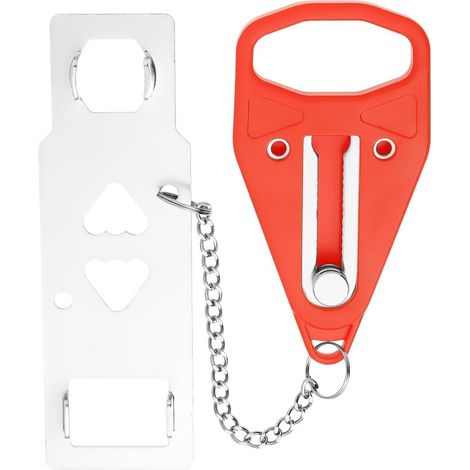 Serrure de Porte Portable,Bloque Porte Voyage,Verrou de Voyage,Verrou Portable de Voyage,Bloque Porte Hotel, Portable, Antivol,Utilisé Dans Les Appartements, Hôtels, Maisons(Noir) (1/5)