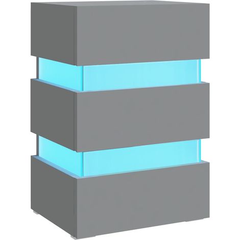 Maison Exclusive - LED-Nachttisch Grau 45x35x67 cm Holzwerkstoff