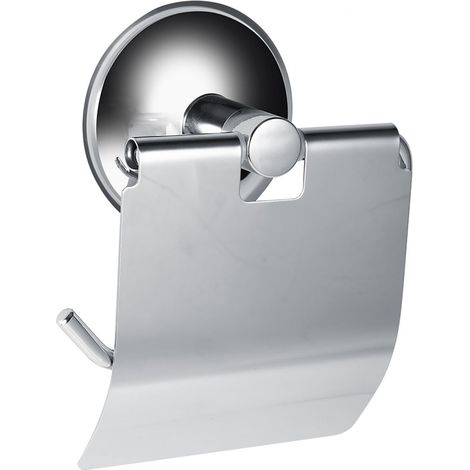 Porte-rouleau de papier toilette mural à ventouse en acier inoxydable (1 pièce) (1/5)