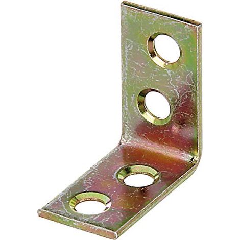 Alberts 339463 Squadretta per sedie, zincata gialla, 25 x 25 x 14 mm, Set da 50 (1/3)
