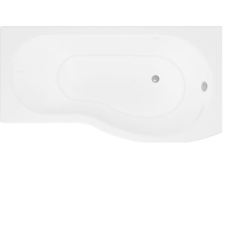 Modern Bathroom B Shaped Right Hand Shower Bath, 1700 x 900 x 415mm