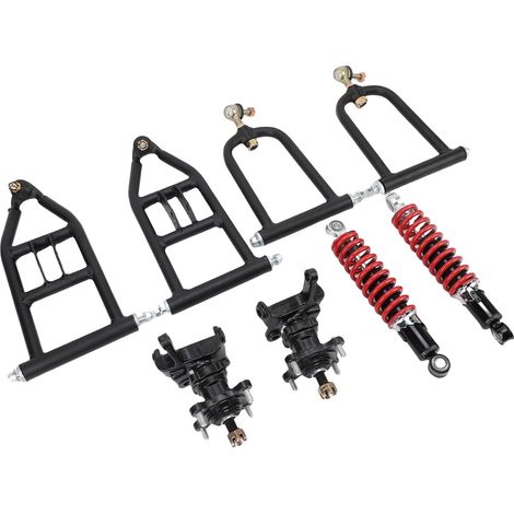 Front Suspension Swingarm Kit, Metal Rubber Construction Arm Kit with Electronic Coating for Protection, Ideal for Go Kart, Electric ATV, Quad and (1/5)