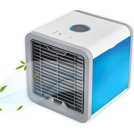 Refroidisseur d'air par évaporation - Puissant climatiseur personnel à 3 vitesses, silencieux, léger et portable pour la chambre, le bureau, le salon et plus encore. (1/5)