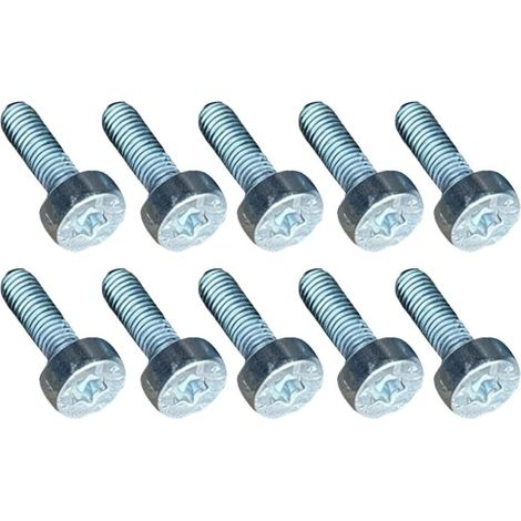 Lot de 10 vis de fixation pour tronçonneuse TS800 HS45, boulon de montage pièce 9022 341 0980, matériel de rechange en métal pour réparation d'équipement électrique extérieur, argent (1/5)