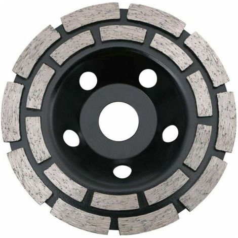 Disque diamant, diamant de meulage de béton 125 x 22,23 mm double rangée, disque diamant universel pour meuler le béton, la pierre, la chape de granit, la maçonnerie, tout usage (1/5)