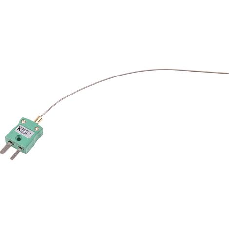 Thermocouple type K Ø 1mm, L 150mm, +750°C max à Fiche mâle miniature ( Prix pour 1 )